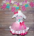 Cute Butterflies Custom Name Personalized Birthday Ribbon Sewn Tutu Outfit Set Dress