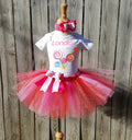 Cute Lollipops Custom Name Personalized Birthday Tutu Outfit Set Dress